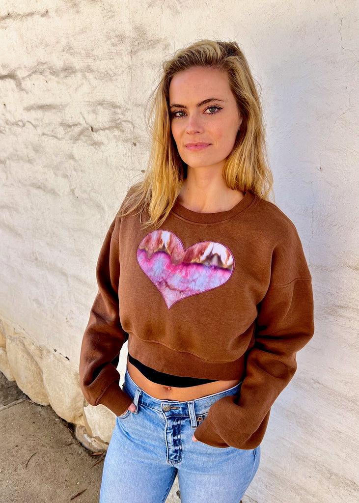 Heart Hoodie - Cropped Sweatshirt