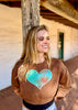 Heart Hoodie - Cropped Sweatshirt