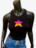 Heart Tank - Black Cropped Fit